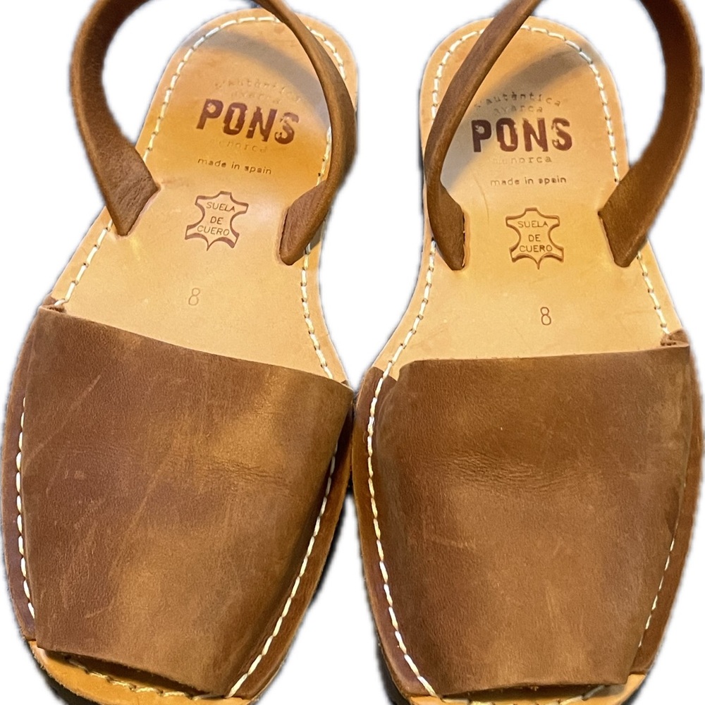 Avarcas Pons Brown Leather Women Sandals